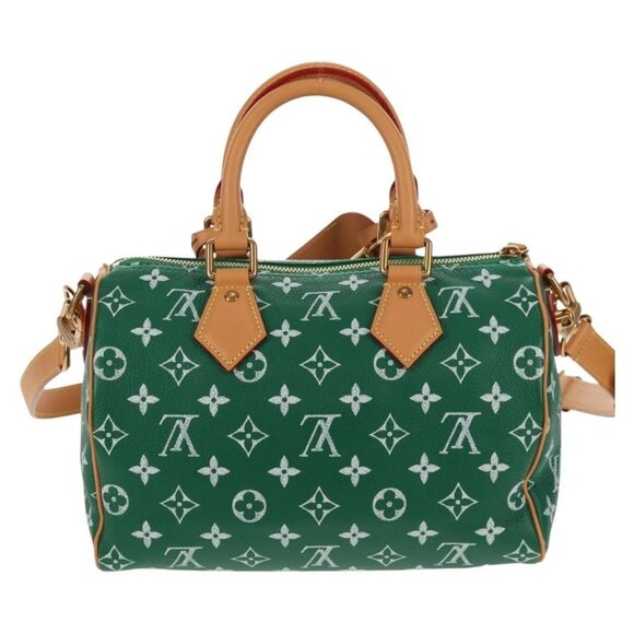 LOUIS VUITTON Monogram Speedy P9 Bandouliere 25 Bag Green M24423 LV Auth 139... - Picture 3 of 15
